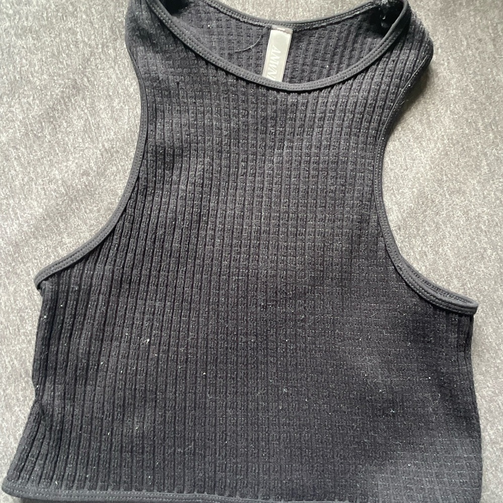 Black Ribbed Women's Tank Top